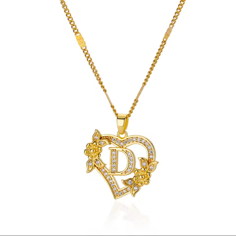 Initial pendant necklace A-Z