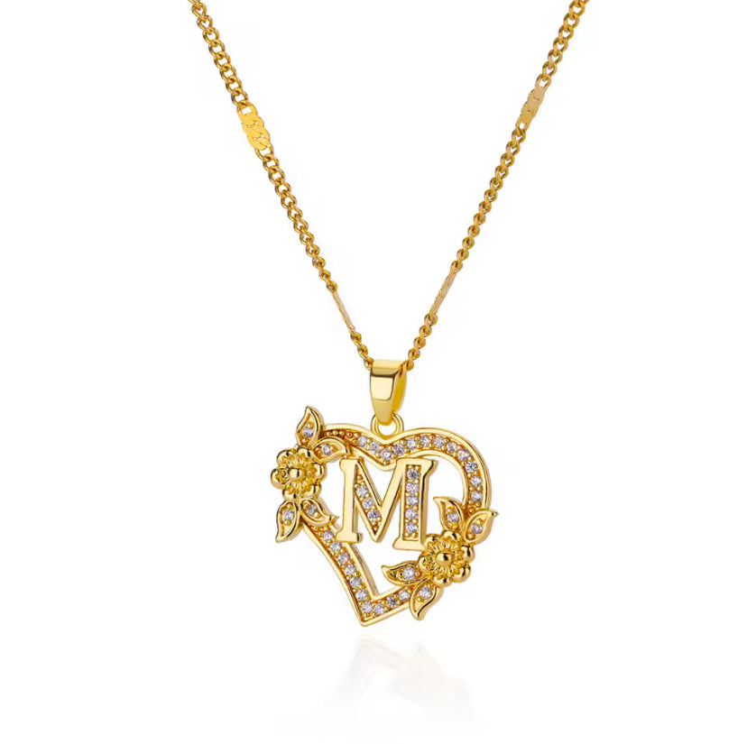Initial pendant necklace A-Z
