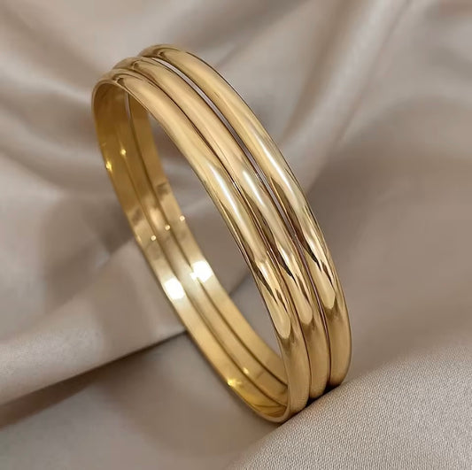 Gold plated bangle bracelets (3pc’s)