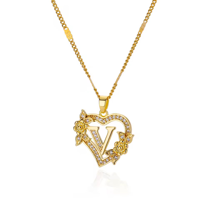 Initial pendant necklace A-Z