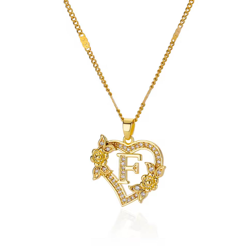 Initial pendant necklace A-Z