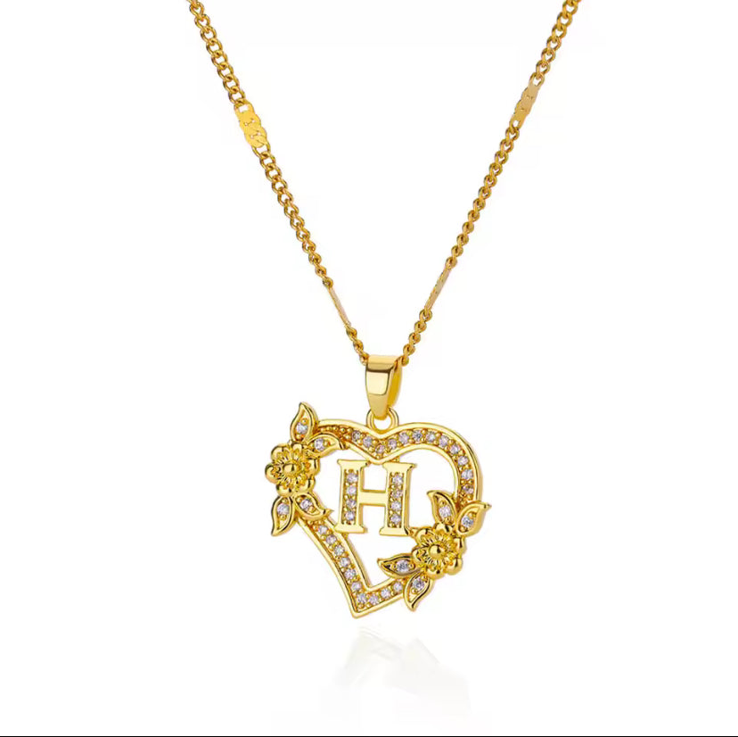 Initial pendant necklace A-Z