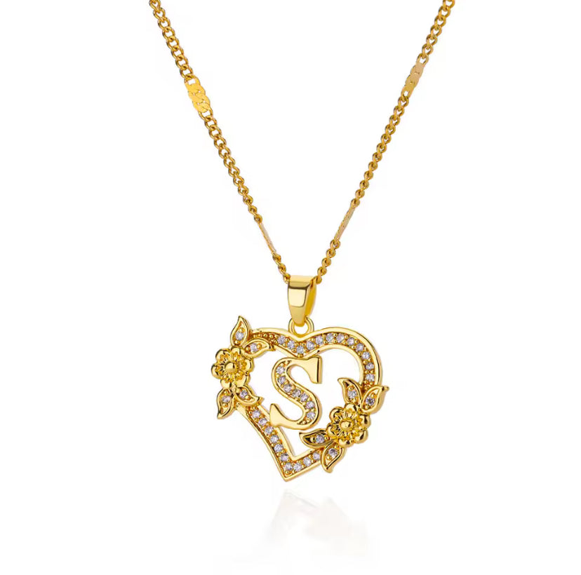 Initial pendant necklace A-Z