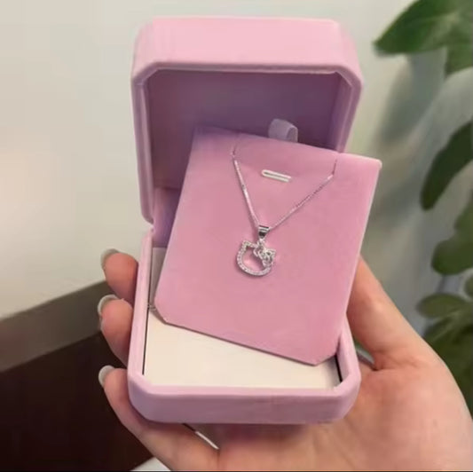 Hello kitty inspired pendant necklace